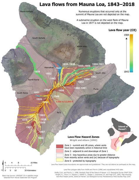 New Maps Illustrate Kilauea Mauna Loa Geologic History Mauna Loa
