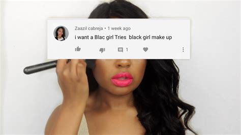 Black Girl Tries Black Girl Makeup Youtube