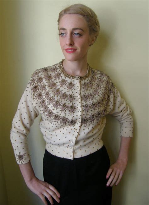 The Joy Of Beaded Cardigans Circa Vintage Clothing Vintage Knitwear Beaded Cardigan