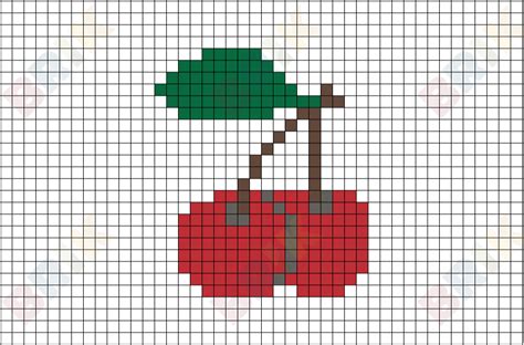 Cherry Pixel Art Brik