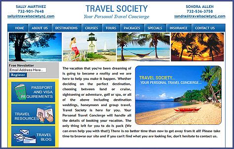 Travel because they want to visit a holiday spa, needs medical special treatment that is only available away from home, undergo procedures that are cheaper in another country, or are recovering from an illness in a healthier climate. Website for travel agency | Travel Agents Website Design