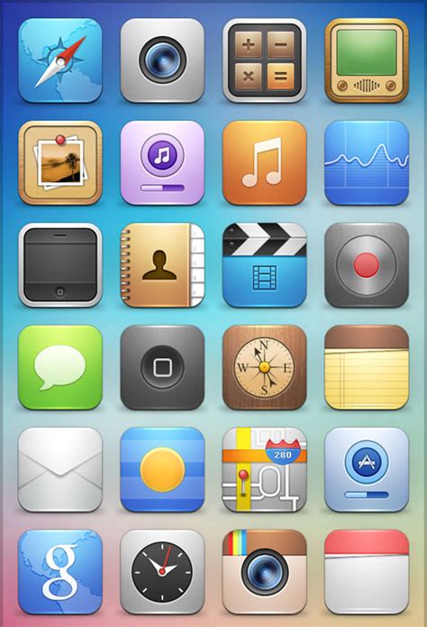 25 Absolutely Free Beautiful Ios Ipadiphone App Icons