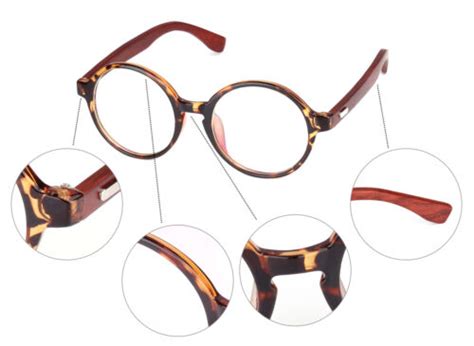 Vintage Retro Round Optical Handmade Wood Temple Eyeglass Frames Spectacles Rx Ebay