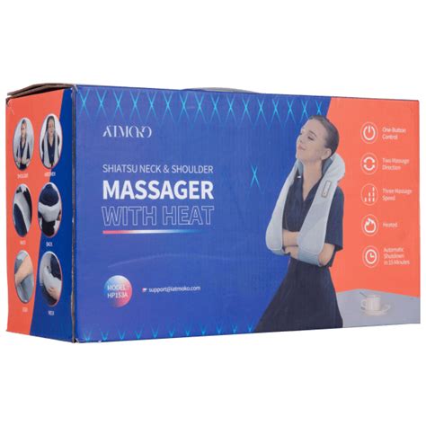 sidedeal atmoko shiatsu neck and shoulder massager with heat