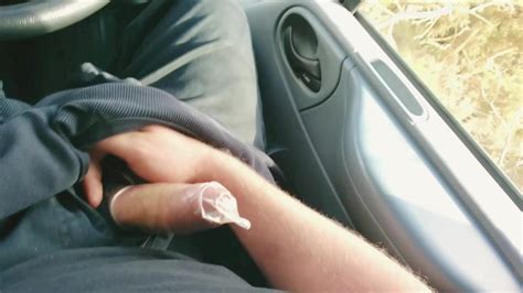 Van Driver On Break Wanking In Public Into Condom Gay Xhamster