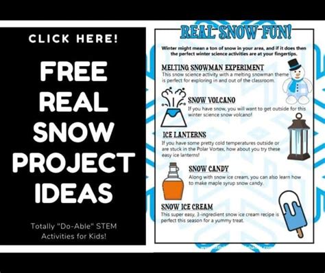 Winter Science Snow Volcano Stem Activity For Kids