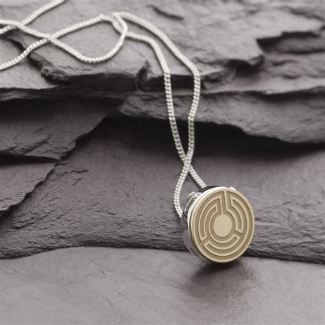 Three Tier Labyrinth Necklace Necklace Labyrinth 925 Sterling Silver