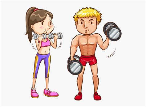 People Working Out Cartoon Free Transparent Clipart Clipartkey