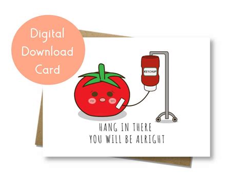 Printable Cute Encouragement Card Get Well Humor Card Social Etsy