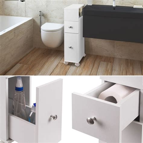 Wici meuble dans nos locaux ou alors chez nos clients. Meuble rangement WC sur roulettes 2 tiroirs blanc Meubles ...