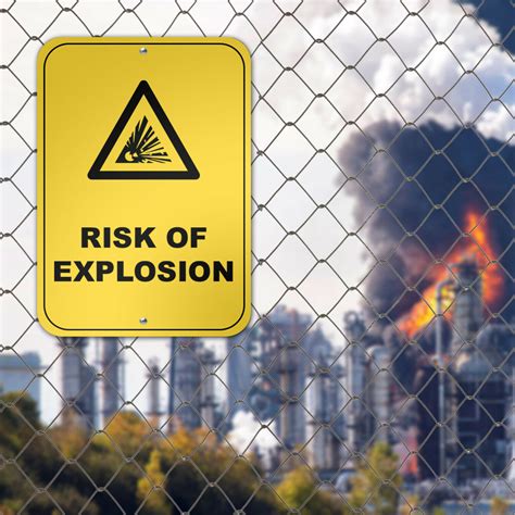 Risk Of Explosion Hazardous Safety Warning Sign Aluminium Danger