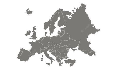 Premium Vector Grey Europe Map