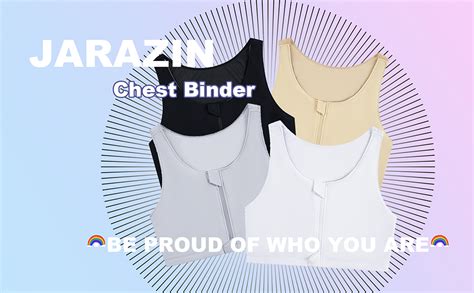Jarazin Chest Binder Transgender Ftm Tomboy Zip Up Breast Binder Trans