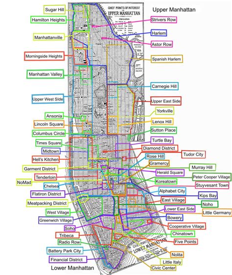 Barrios De Nueva York Mapa Y Guía Una Idea Un Viaje 2022