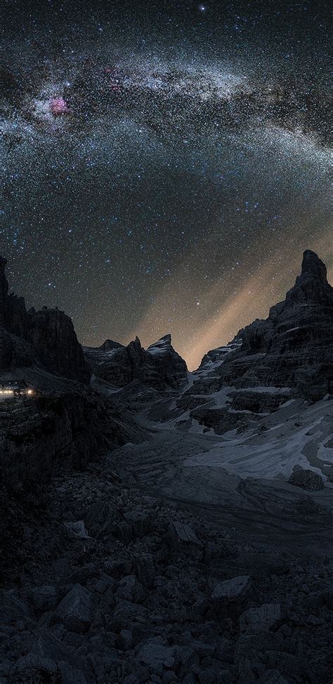 1080x2220 Resolution Dolomites Mountains Milky Way 1080x2220 Resolution