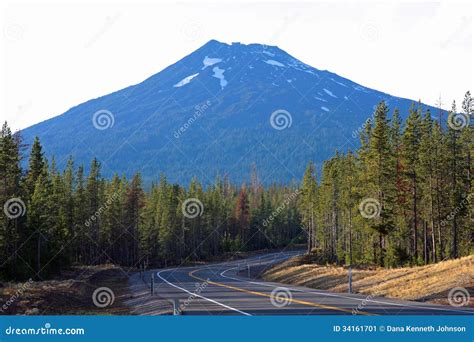 Mount Bachelor From Forest Road 45 Stock Image Image Of Cascades