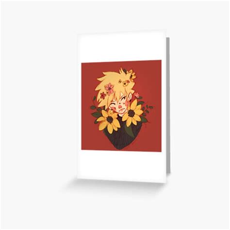 Bakugo Flowers Aesthetic Greeting Card By Sirukki Redbubble