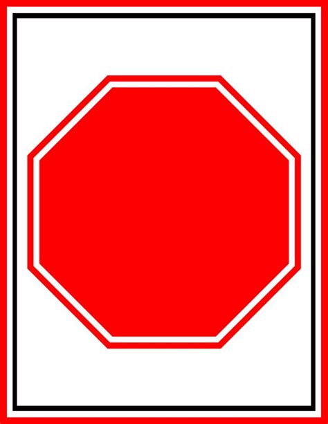 Blank Stop Sign Template Free Download Sign Templates Printable