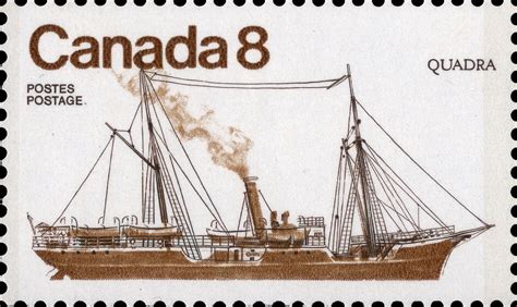 Quadra Canada Postage Stamp Ships Of Canada Coastal Ships