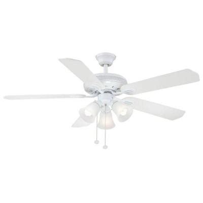 Hunter anslee 46 in indoor low profile fresh white ceiling fan bundled with handheld remote control. Hampton Bay Glendale 52 in. White Ceiling Fan-AG524-WH ...