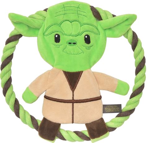 Fetch For Pets Star Wars Yoda Plush Rope Frisbee Dog Toy