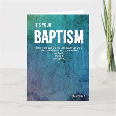 Adult Baptism Card With Bible Verse Scripture Uk
