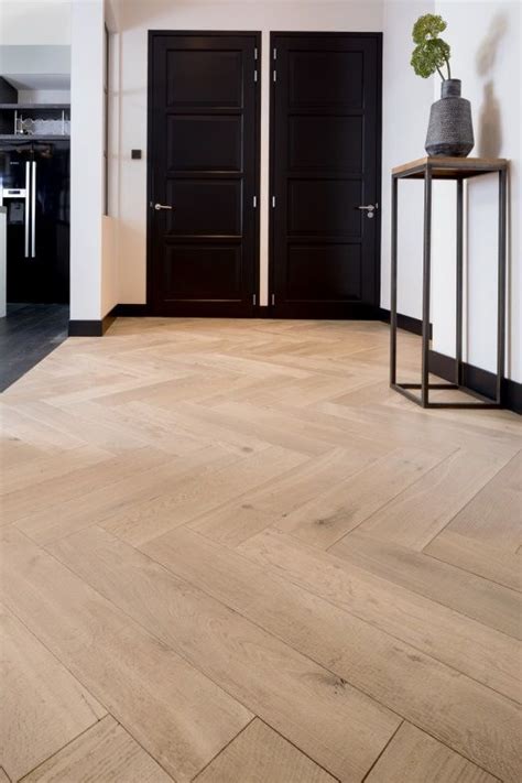 Hakwood Herringbone Muse Flooring At Entrance Hall Black Interior