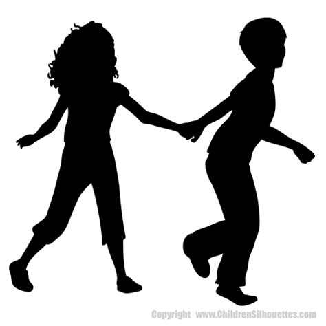Life Size Girl And Boy Silhouette Decal Childrens Decor Boy And Girl