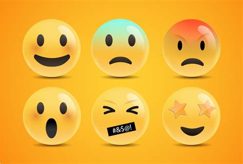 Emoji Feeling Faces 679891 Vector Art at Vecteezy