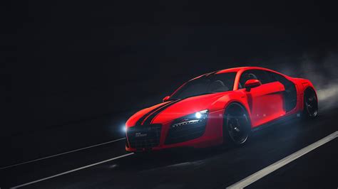 Download Wallpaper 2560x1440 Red Audi R8 Type 42 Sports Car Dual Wide