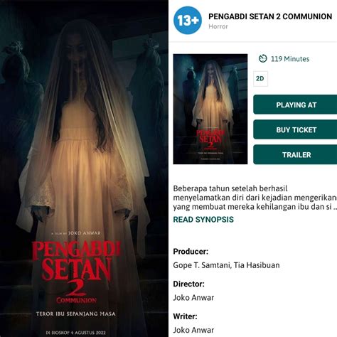 Link Dan Cara Beli Tiket Film Pengabdi Setan Communion Di Bioskop