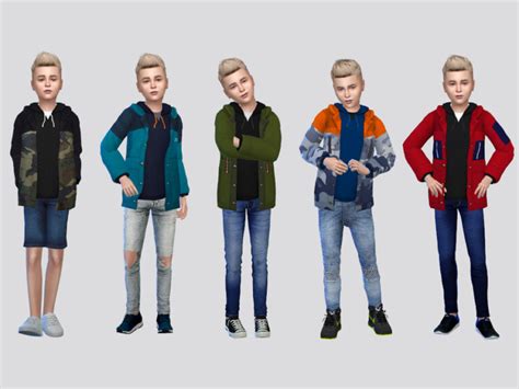 Jones Snowboard Jacket Boys By Mclaynesims At Tsr Sims 4 Updates