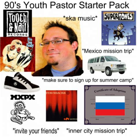 90s Youth Pastor Starter Pack Rstarterpacks