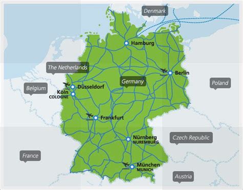 German High Speed Rail Map