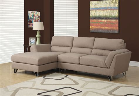 Light Brown Linen Sofa Sectional From Monarch 8210lb Coleman Furniture