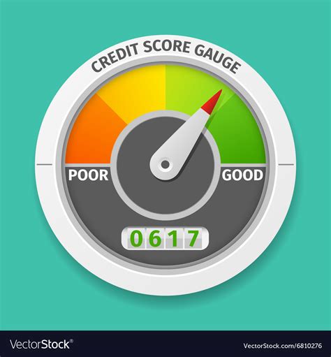 Credit Score Gauge Royalty Free Vector Image Vectorstock