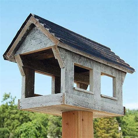 Bird In Hand Amish Made Covered Bridge Bird Feeder Reclaimed Wood And