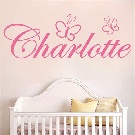 Personalized Custom Diy Name Butterfly Girls Bedroom