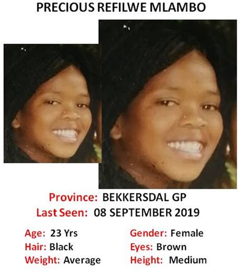 Bekkersdal Saps Still Searching For Missing Woman Road Safety Blog