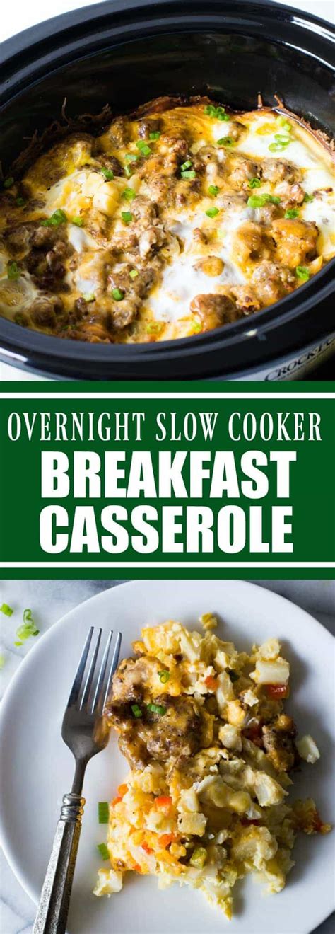 breakfast casserole overnight cooker slow recipes crockpot recipe crock pot meals christmas easy sausage cook houseofyumm camping casseroles
