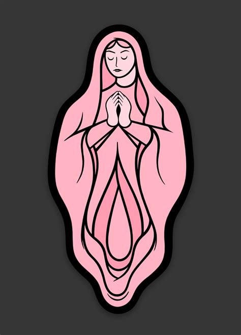 Our Lady Vulva Sticker Etsy