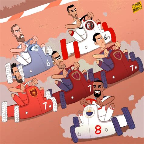 Omar Momani Cartoons Arabian Gulf League Scorers Race
