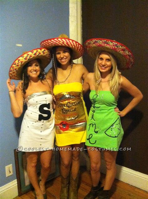 tequila makes our clothes fall off group costume salt tequila and lime