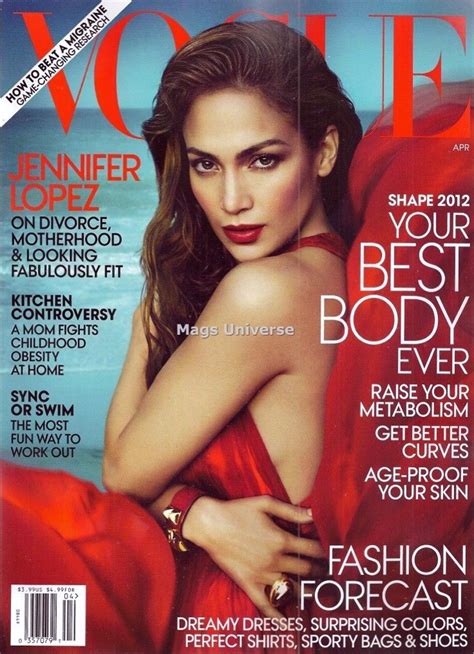 the magazine stand jennifer lopez sizzles in red for vogue magazine s april 2012 issue