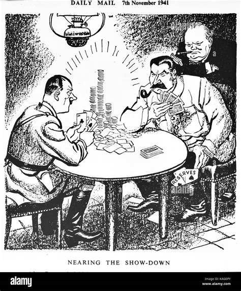 Churchill Mit Hitler Und Stalin Cartoon Daily Mail November 1941 Stockfotografie Alamy