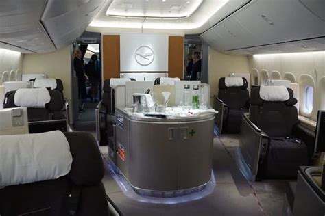 The hard product is built similar to a business class product so that's understandable but it's not that bad since the ottoman is still bigger than most business class products. Review: Lufthansa 747-8 First Class Los Angeles to Frankfurt