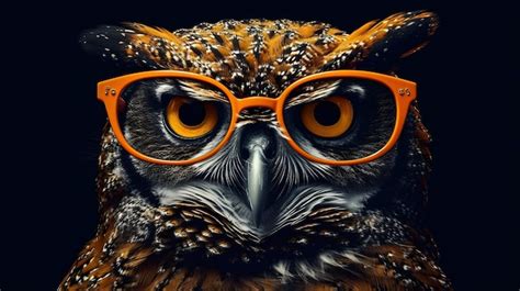 Premium Ai Image An Owl Wearing Glasses