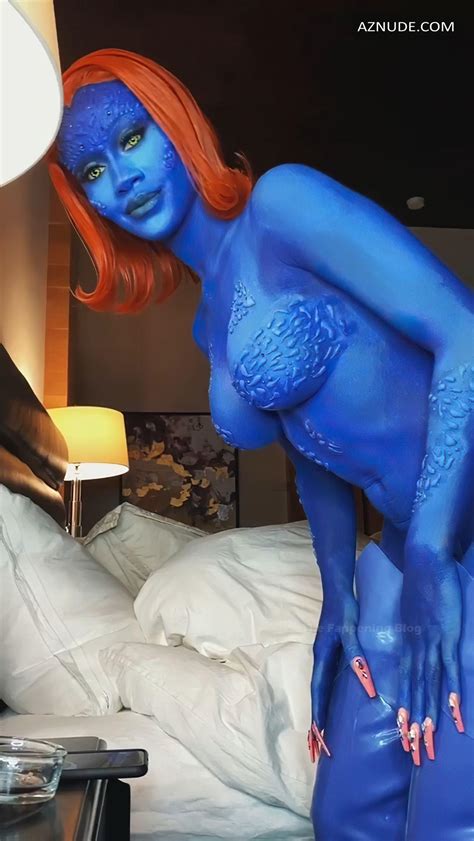 Saweetie Goes Naked As Mystique From X Men At The Halloween Party