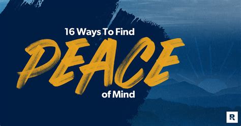 16 Ways To Find Peace Of Mind Ramsey
