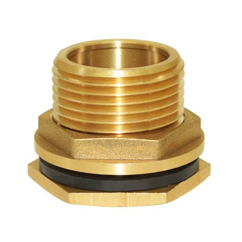 Hooshing Brass Bulkhead Fitting No Female Male Water Tank Connector Theaded With Rubber Ring
